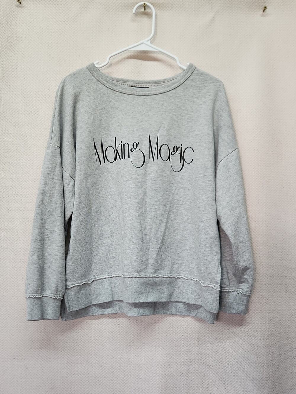 Buffalo David Bitton Light Gray Crewneck Sweatshirt